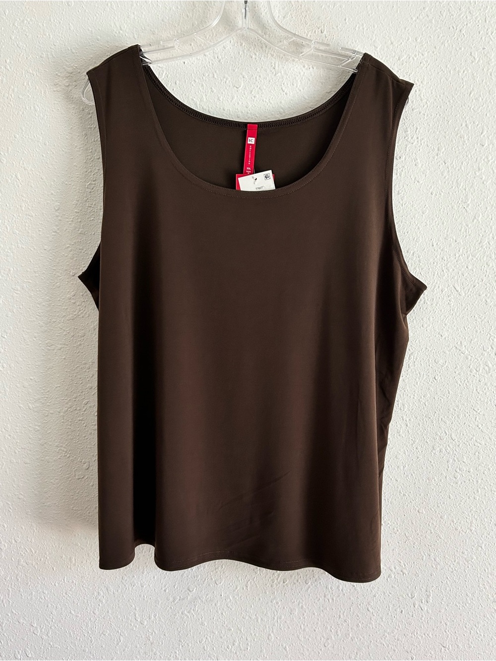 IC Collection Tank Top Shell Women's Size 2XL Brown Made in USA